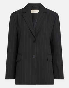 CALVIN KLEIN SOFT CREPE PINSTRIPE BLAZER