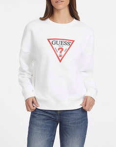 GUESS JEANS GJ CN OS ICONIC TRIANGLE SWEAT WOMENS SWEATER