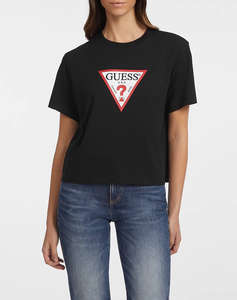 GUESS JEANS GJ SS CN BOXY ICONIC - ORGANIC COTTON 160GSM BLOUSE W