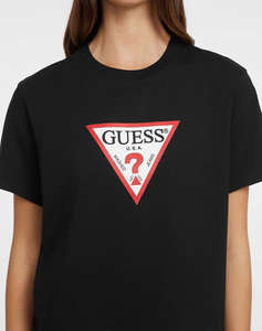 GUESS JEANS GJ SS CN BOXY ICONIC - ORGANIC COTTON 160GSM BLOUSE W