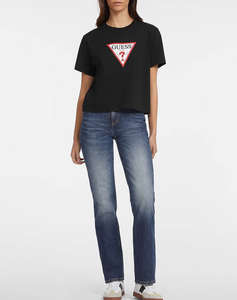 GUESS JEANS GJ SS CN BOXY ICONIC - ORGANIC COTTON 160GSM BLOUSE W