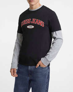 GUESS JEANS GJ SS CN SLIM GUESS J 1981 TEE МЪЖКА БЛУЗА