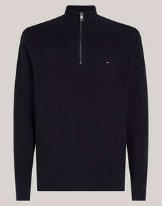 TOMMY HILFIGER STRUCTURE ZIP MOCK