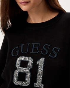 GUESS VIVIANA LOGO RN LS SWTR ДАМСКИ ПУЛОВЕР