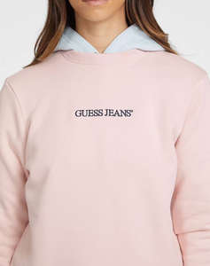 GUESS JEANS GJ CN REG LOGO EMB S - ORGANIC CO/PL SOFT FLEECE 350 SWEATSHIRTS W