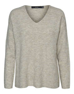 VERO MODA VMCREWLEFILE LS V-NECK BLOUSE NOOS