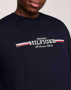 TOMMY HILFIGFER BT-HILFIGER CHEST STRIPE TEE-B