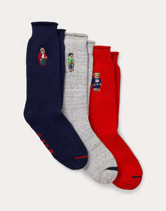 RALPH LAUREN BEARS GFT BX-CREW SOCK-GIFT BOX