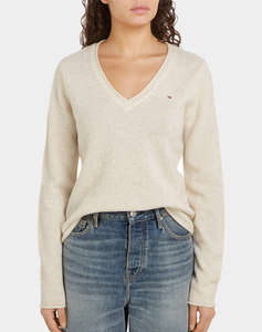 TOMMY HILFIGER SOFT WOOL V-NK SWEATER