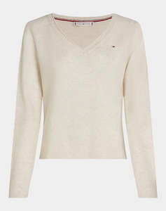 TOMMY HILFIGER SOFT WOOL V-NK SWEATER