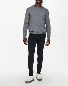 ONLY&SONS ONSWYLER LIFE REG 14 LS CREW KNIT NOOS