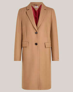 TOMMY HILFIGER WOOL BLEND CLASSIC COAT