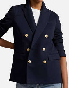 RALPH LAUREN DB KNT BLZR-BLAZER