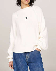 TOMMY JEANS TJW BADGE MOCKNECK SWEATER