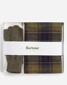 BARBOUR TARTAN SCARF & GLOVE GIFT SET SCARF-GLOVE SET