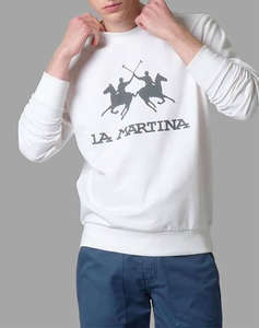 LA MARTINA БЛУЗА SWEATSHIRTS ΜΜ MAN COTTON CREW NECK FLEECE