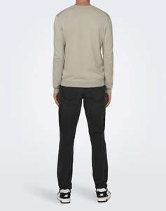 ONLY&SONS ONSWYLER LIFE REG 14 LS CREW KNIT NOOS