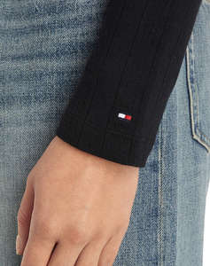 TOMMY HILFIGER SLIM POINTELLE C-NK LS