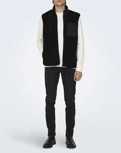 ONLY&SONS ONSDALLAS LIFE SHERPA VEST OTW VD