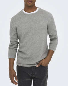 ONLY&SONS ONSPANTER REG 12 STRUC CREW KNIT NOOS