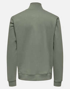 ONLY &SONS ONSCURATED REG HALF ZIP SWEAT NOOS