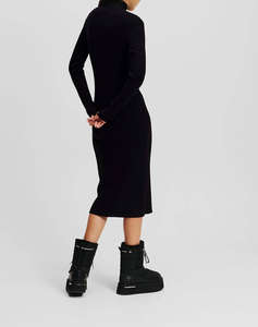 KARL LAGERFELD JEANS KLJ LSLV KNITTED ZIP DRESS