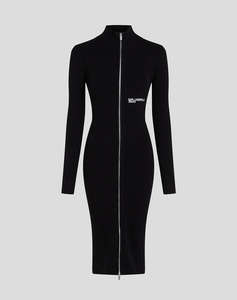 KARL LAGERFELD JEANS KLJ LSLV KNITTED ZIP DRESS