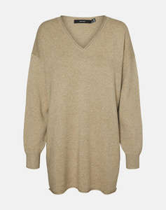 VERO MODA VMGOLD ROLL LS LONG V-NECK PULLOVER GA