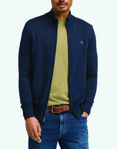 TIMBERLAND Cotton YD Full Zip Sweater