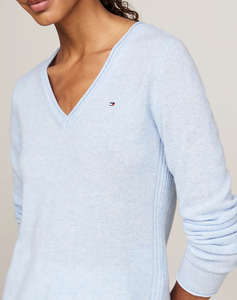 TOMMY HILFIGER SOFT WOOL V-NK SWEATER