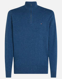 TOMMY HILFIGER PIMA ORG CTN CASHMERE ZIP MOCK