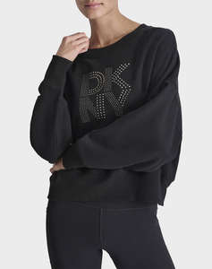 DKNY DP4T9968 LOGO ПУЛОВЕР С ДЪЛЪГ РЪКАВ DKNY