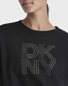 DKNY DP4T9968 LOGO ПУЛОВЕР С ДЪЛЪГ РЪКАВ DKNY