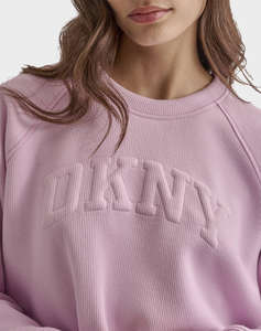 DKNY DP4T9946 LOGO ПУЛОВЕР С ДЪЛЪГ РЪКАВ DKNY