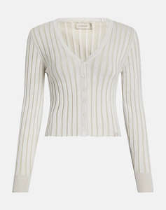 CALVIN KLEIN PLATED SWEATER CARDIGAN