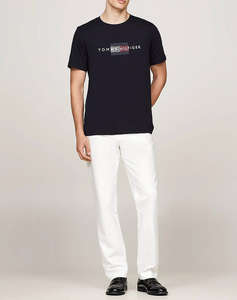 TOMMY HILFIGER HILFIGER FLAG EMBRO TEE