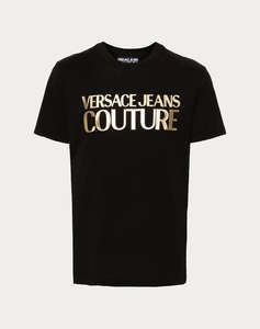 VERSACE JEANS 77GAHT05CJ00T 77UP600 S LOGO INSTIT. THICK FOIL MENS T-SHIRT