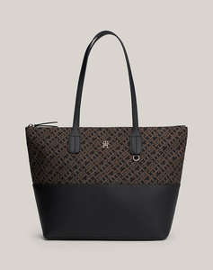 TOMMY HILFIGER TH JACQUARD TOTE (Размери: 31.5 x 30 x 14 см.)