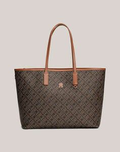 TOMMY HILFIGER TH MONOPLAY LEATHER TOTE (Размери: 43 x 27 x 14 см.)