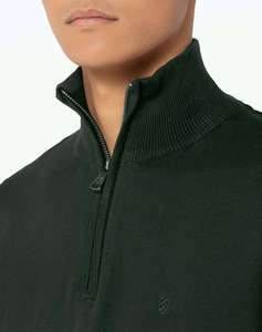 THE BOSTONIANS ПЛЕТЕНА МАТЕРИЯ HALF-ZIP REGULAR FIT