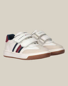 TOMMY HILFIGER STRIPES LOW CUT VELCRO SNEAKER