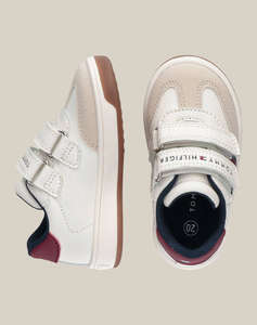 TOMMY HILFIGER STRIPES LOW CUT VELCRO SNEAKER