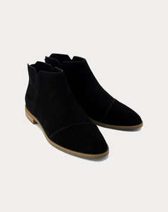 TOMS BLK SUEDE WM RYLIE BOOT