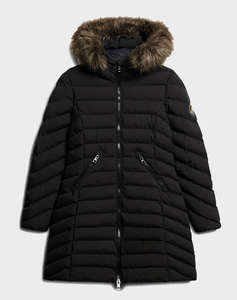 SUPERDRY D2 OVIN FUJI FAUX FUR HOOD MID LENGTH ДАМСКО ЯКЕ