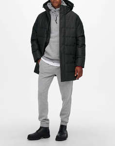 ONLY&SONS ONSCARL LIFE LONG QUILTED COAT OTW NOOS