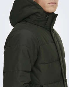 ONLY&SONS ONSCARL LIFE LONG QUILTED COAT OTW NOOS