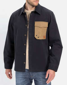 CAMEL РИЗА Overshirt Μ.Μ contrast pocket