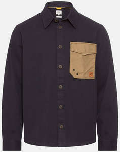 CAMEL РИЗА Overshirt Μ.Μ contrast pocket