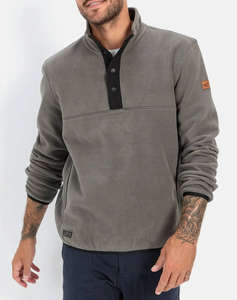 CAMEL Sweatshirt fleece troyer half button