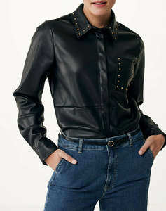 MEXX PU leather blouse